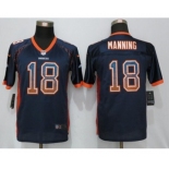 Youth Nike Denver Broncos #18 Peyton Manning Drift Fashion Blue Jersey