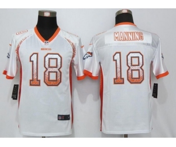 Youth Nike Denver Broncos #18 Peyton Manning Drift Fashion White Jersey