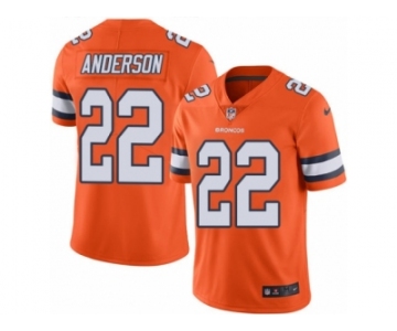 Youth Nike Denver Broncos #22 C.J. Anderson Limited Orange Rush NFL Jersey