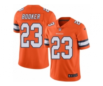 Youth Nike Denver Broncos #23 Devontae Booker Limited Orange Rush NFL Jersey