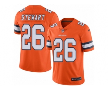 Youth Nike Denver Broncos #26 Darian Stewart Limited Orange Rush NFL Jersey