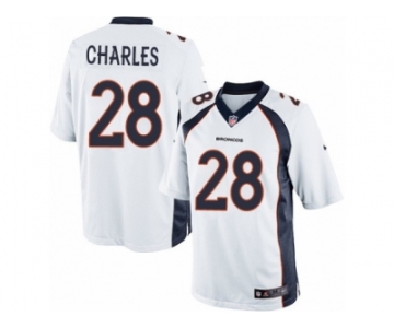 Youth Nike Denver Broncos #28 Jamaal Charles Limited White NFL Jersey