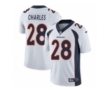 Youth Nike Denver Broncos #28 Jamaal Charles Vapor Untouchable Limited White NFL Jersey