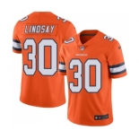 Youth Nike Denver Broncos #30 Phillip Lindsay Limited Orange Rush Vapor Untouchable NFL Jersey