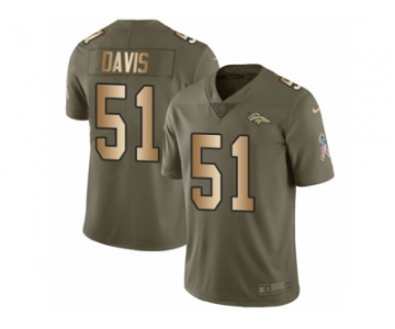 Youth Nike Denver Broncos #51 Todd Davis Limited Olive Gold 2017 Salute to Service NFL Jersey