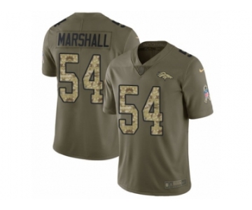 Youth Nike Denver Broncos #54 Brandon Marshall Limited Olive Camo 2017 Salute to Service NFL Jersey