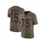 Youth Nike Denver Broncos #75 Menelik Watson Limited Olive 2017 Salute to Service NFL Jersey