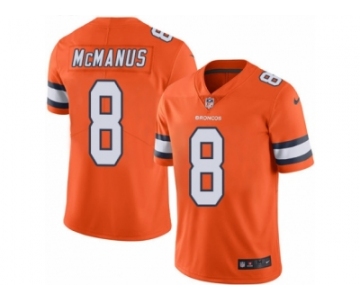 Youth Nike Denver Broncos #8 Brandon McManus Limited Orange Rush NFL Jersey