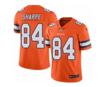 Youth Nike Denver Broncos #84 Shannon Sharpe Limited Orange Rush NFL Jersey