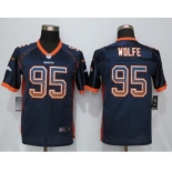 Youth Nike Denver Broncos #95 Derek Wolfe Drift Fashion Blue Jersey