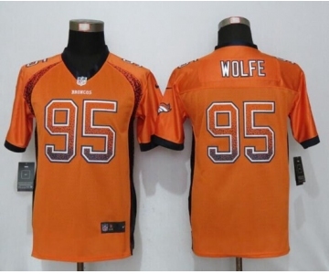 Youth Nike Denver Broncos #95 Derek Wolfe Drift Fashion Orange Jersey