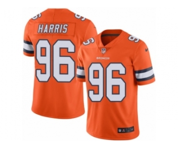 Youth Nike Denver Broncos #96 Shelby Harris Limited Orange Rush Vapor Untouchable NFL Jersey