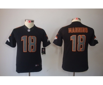 nike youth nfl jerseys denver broncos #18 manning black[nike impact limited