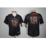 nike youth nfl jerseys denver broncos #18 manning black[nike lights out]