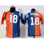 nike youth nfl jerseys denver broncos #18 manning blue-orange-dk.blue[nike split][new]