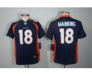 nike youth nfl jerseys denver broncos #18 manning blue[nike limited]