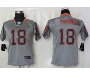 nike youth nfl jerseys denver broncos #18 manning grey[Elite lights out]