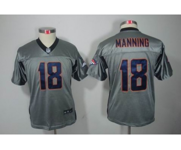 nike youth nfl jerseys denver broncos #18 manning grey[Elite shadow]