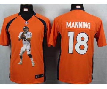 nike youth nfl jerseys denver broncos #18 manning orange[portrait fashion]