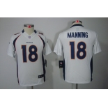 nike youth nfl jerseys denver broncos #18 manning white[nike limited]