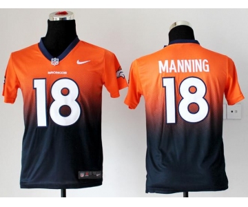 nike youth nfl jerseys denver broncos #18 peyton manning orange-blue[nike drift fashion][second version]