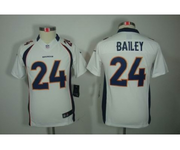 nike youth nfl jerseys denver broncos #24 bailey white[nike limited]