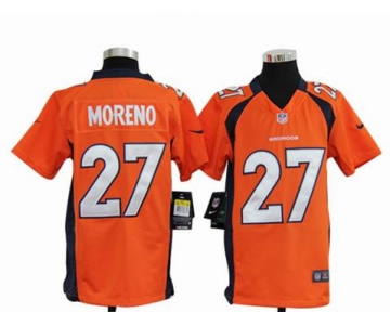 nike youth nfl jerseys denver broncos #27 moreno orange[nike]