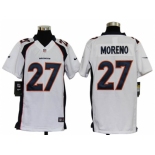 nike youth nfl jerseys denver broncos #27 moreno white[nike]