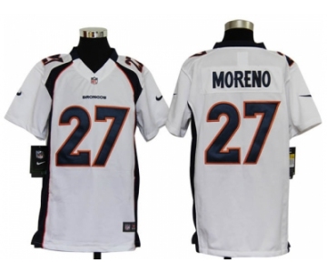 nike youth nfl jerseys denver broncos #27 moreno white[nike]