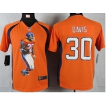 nike youth nfl jerseys denver broncos #30 davis orange[portrait fashion]