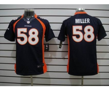 nike youth nfl jerseys denver broncos #58 miller blue[nike limited]