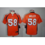 nike youth nfl jerseys denver broncos #58 miller orange[nike limited]