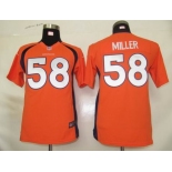 nike youth nfl jerseys denver broncos #58 miller orange[nike]