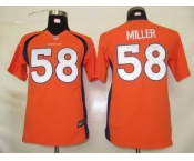 nike youth nfl jerseys denver broncos #58 miller orange[nike]