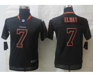 nike youth nfl jerseys denver broncos #7 john elway black[nike lights out]