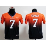 nike youth nfl jerseys denver broncos #7 john elway orange-blue[nike drift fashion][second version]