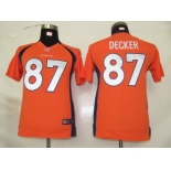 nike youth nfl jerseys denver broncos #87 decker orange[nike]