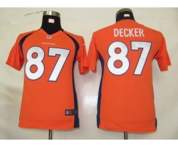 nike youth nfl jerseys denver broncos #87 decker orange[nike]