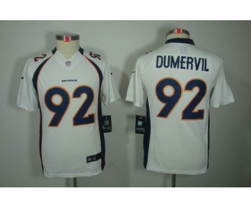 nike youth nfl jerseys denver broncos #92 dumervil white[nike limited]