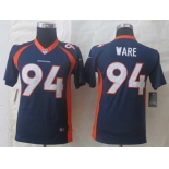 nike youth nfl jerseys denver broncos #94 ware blue[nike Limited]