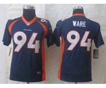 nike youth nfl jerseys denver broncos #94 ware blue[nike Limited]