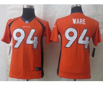 nike youth nfl jerseys denver broncos #94 ware orange[nike Limited]