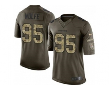 nike youth nfl jerseys denver broncos #95 wolfe army green[nike Limited Salute To Service]