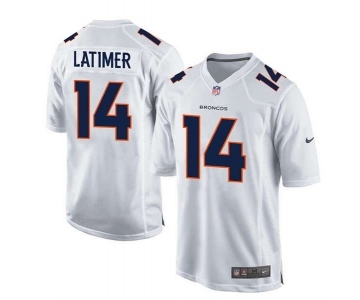 youth nike nfl jerseys denver broncos #14 latimer white[new game]