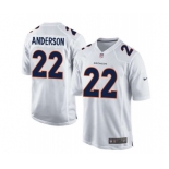 youth nike nfl jerseys denver broncos #22 anderson white[new game]