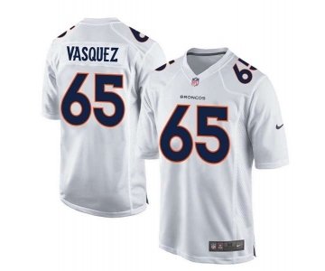 youth nike nfl jerseys denver broncos #65 vasquez white[new game][vasquez]