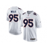 youth nike nfl jerseys denver broncos #95 wolfe white[new game]