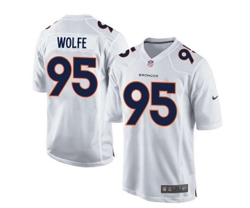 youth nike nfl jerseys denver broncos #95 wolfe white[new game]