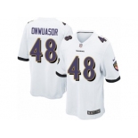 Men Nike Baltimore Ravens #48 Patrick Onwuasor Game White NFL Jersey