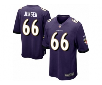 Men Nike Baltimore Ravens #66 Ryan Jensen Game Purple Team Color NFL Jersey